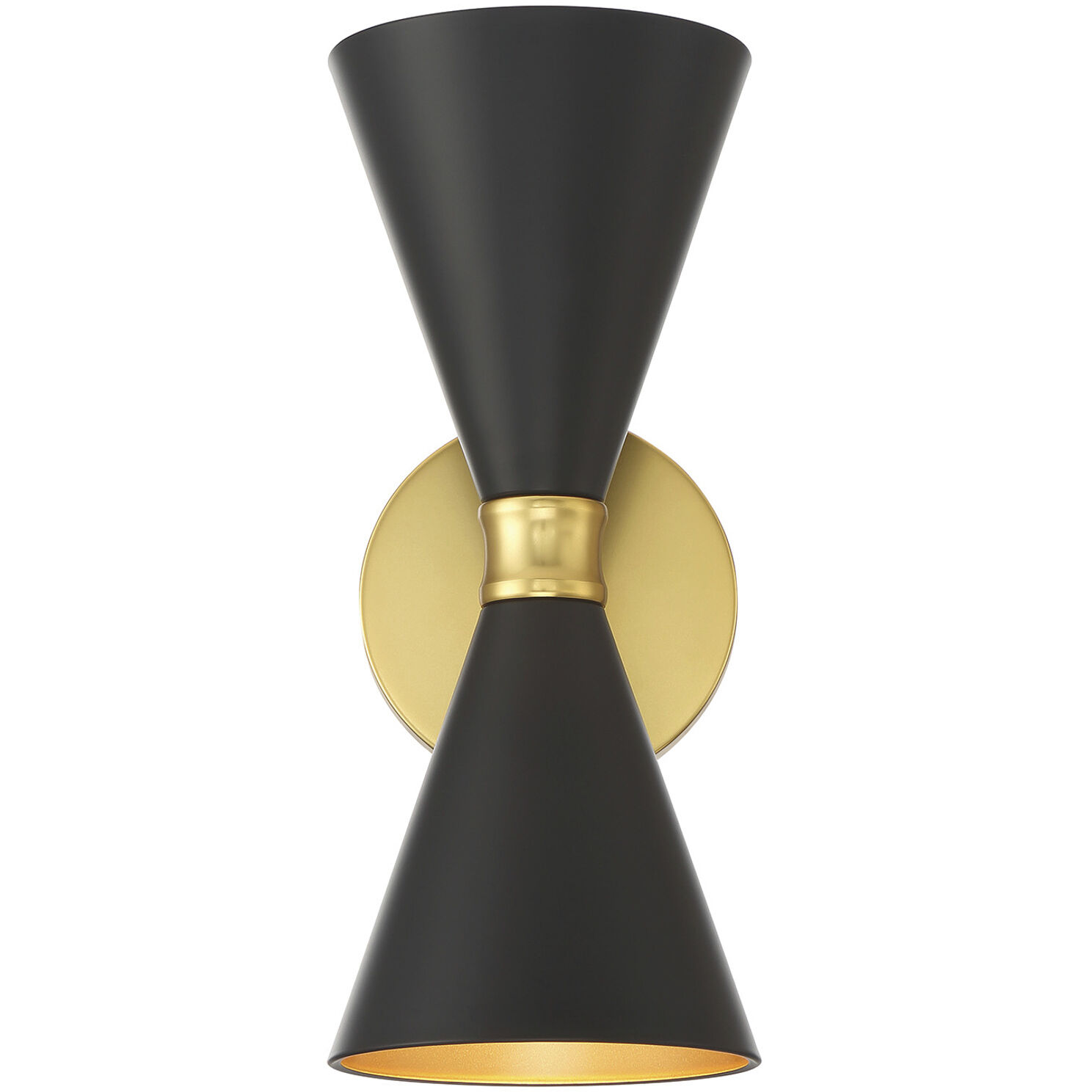 Conic 2 Light 5.5 inch Honey Gold Wall Sconce Wall Light